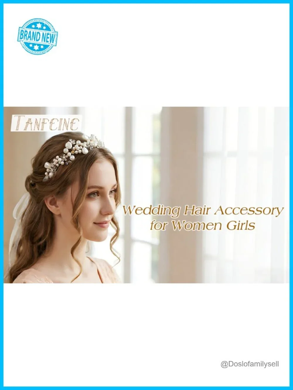 Irregular Pearl Flower Girl Headpiece Wedding Hair Accessory Handmade Rhinestone